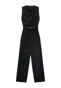 WITH DRAPED NECK  - Overall / Jumpsuit - black