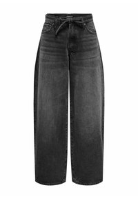 ONLY MIT WEITEM BEIN ONLGIANNA MITTLERE TAILLE BALLON SCHNITT - Straight leg -farkut - washed black