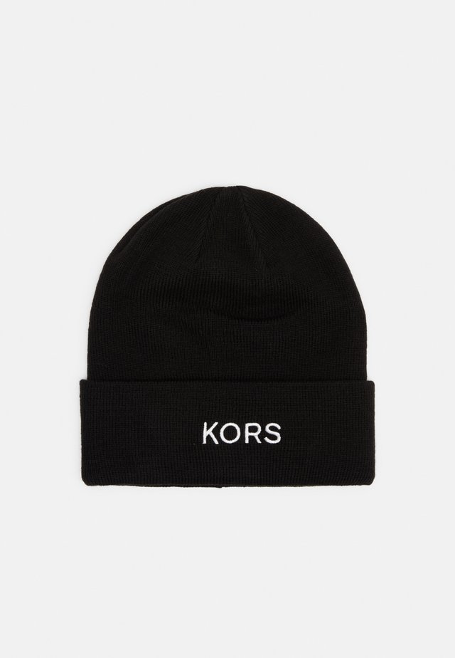 EMBROIDERED CUFF HAT UNISEX - Bonnet - black