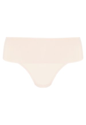Nud seamless tanga med en glatt, myk tekstur og lav midje. Har en bred linning og minimal søm for komfort.