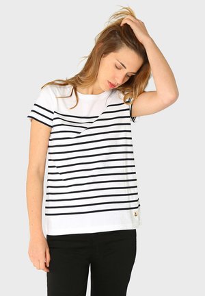 INIÈRE ETEL - T-shirts print - blanc rich navy