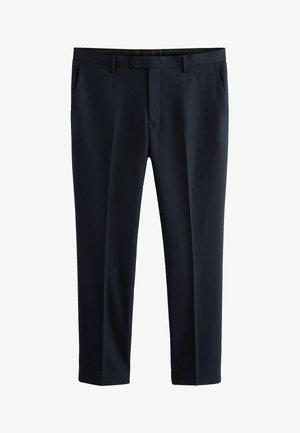Pantaloni de marină dintr-un material neted, cu o croială obișnuită, buzunare laterale, închidere cu un singur nasture și un design cu fața plată.