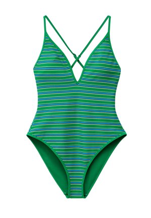 & OTHER STORIES, & OTHER STORIES CROSS-BACK V-NECK SWIMSUIT - Badeanzug - green