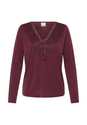 ICHI, IHLIKE LACE - T-shirt à manches longues - zinfandel