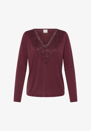 ICHI, IHLIKE LACE - T-shirt à manches longues - zinfandel