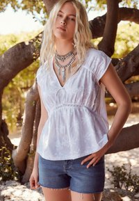 Next BRODERIE SHORT SLEEVE- REGULAR FIT - Blouse - white