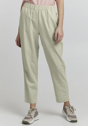 OXALFA LINEN MIX - Pantaloni - seagrass