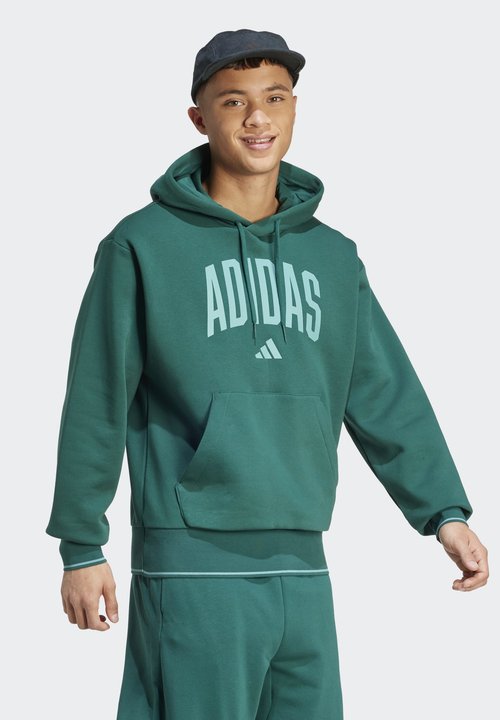 adidas COLLEGIATE - Jersey con capucha - collegiate green powder teal — photo 5