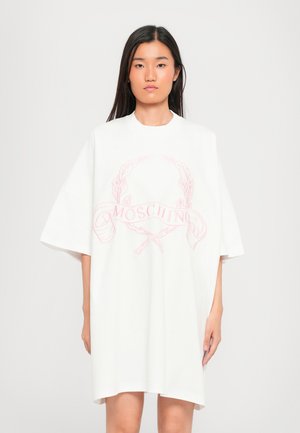 INTERLOCK DRESS - Džersejové šaty - white