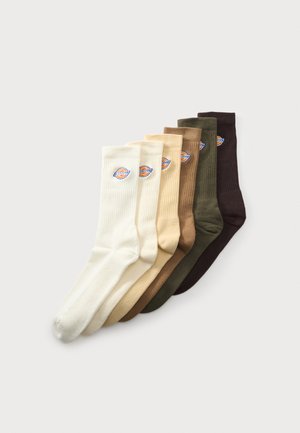 Dickies, VALLEY GROVE UNISEX 6 PACK - Чорапи - ecru/otter/dark brown/bone white/moave desert/military green