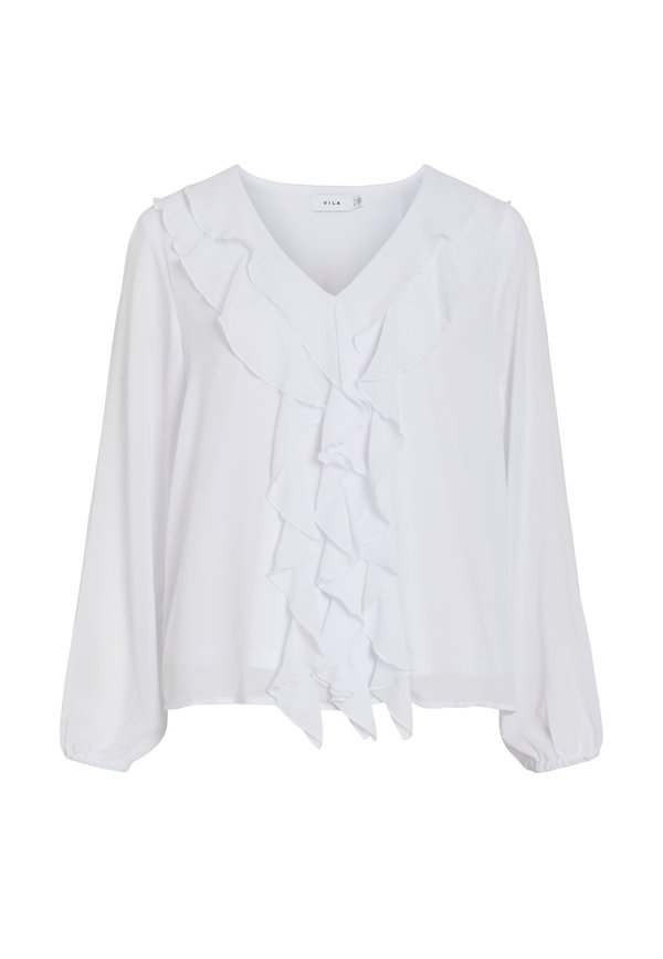 VIANE V NECK FRILL - Bluse