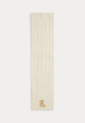 Lauren Ralph Lauren, EMBROIDERED-LOGO CABLE-KNIT SCARF - Шал - cream
