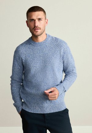 REGULAR FIT SIGNATURE CREW - Svetrík - light blue