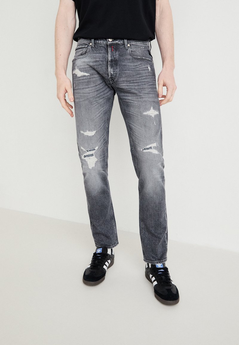 Replay GROVER PANTS - Jeans straight leg - dark grey