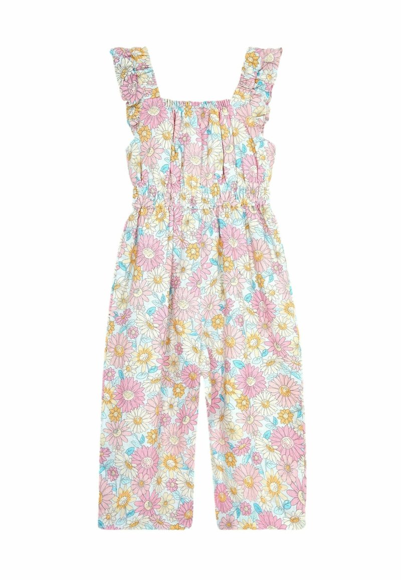 JoJo Maman Bébé SUNFLOWER FRILL SHOULDER - REGULAR FIT - Kezeslábas - pink