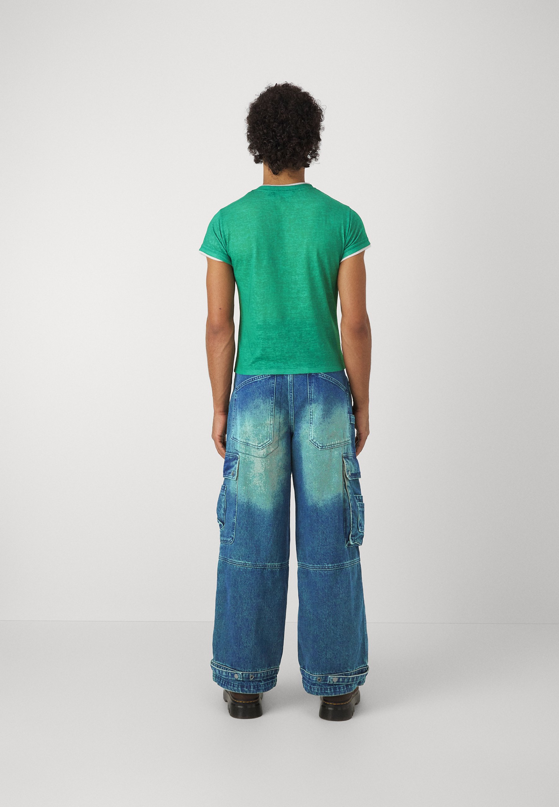 Jaded London SANDBLAST MONSTER CARGO - Baggy Jeans - mid wash/blue