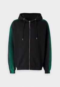 UNISEX - Bluză de molton cu fermoar - black/dark green