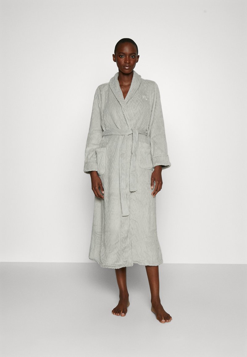 Lauren Ralph Lauren CLIPPED SO SOFT ROBE - Peignoir - grey/gris - ZALANDO.FR