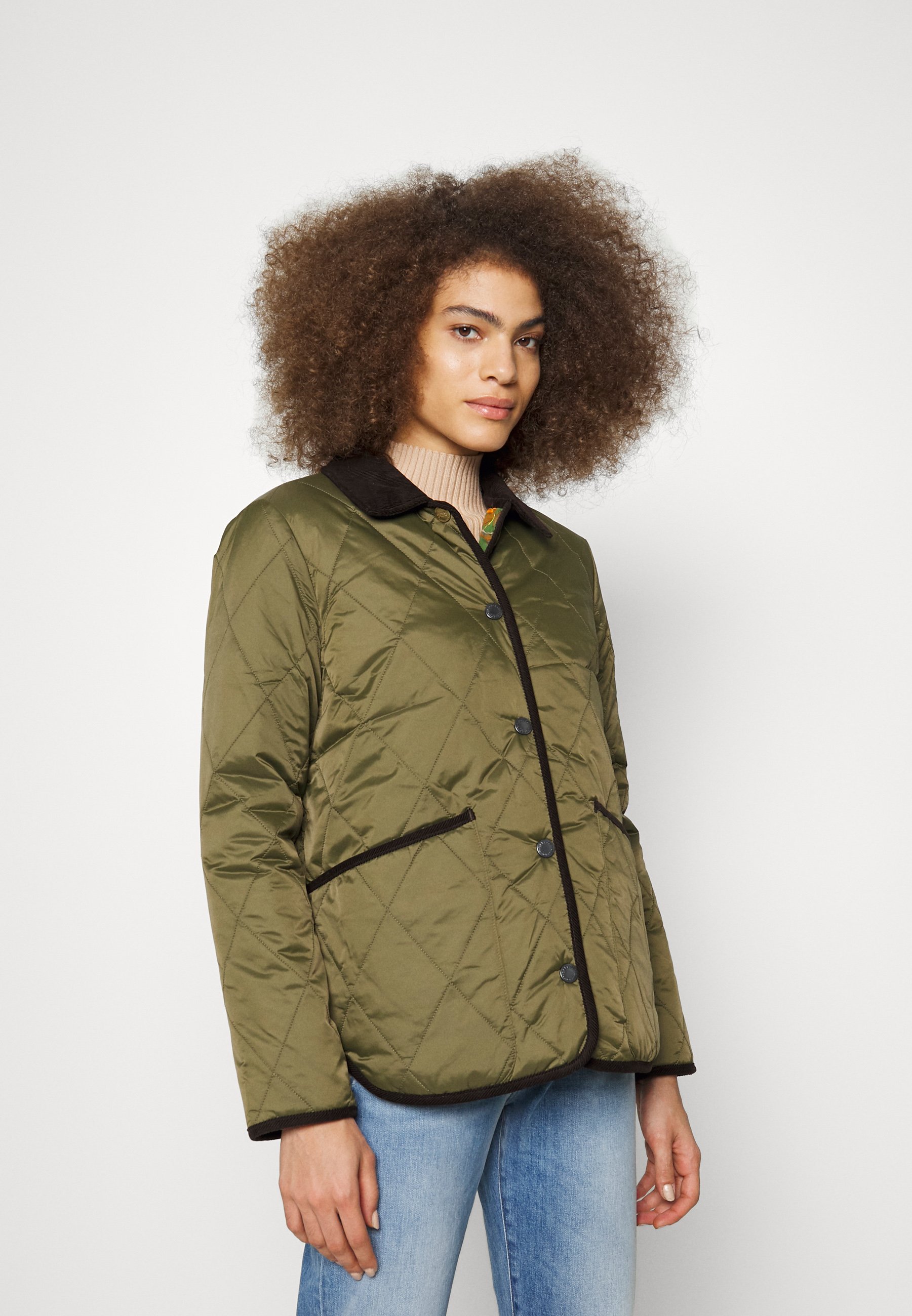 light khaki barbour jacket