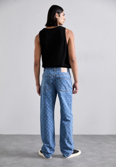MARINE SERRE MOON LASER LOOSE - Vaqueros rectos - light blue