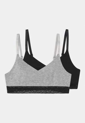 Schiesser 2 PACK - Bustier - grey/black
