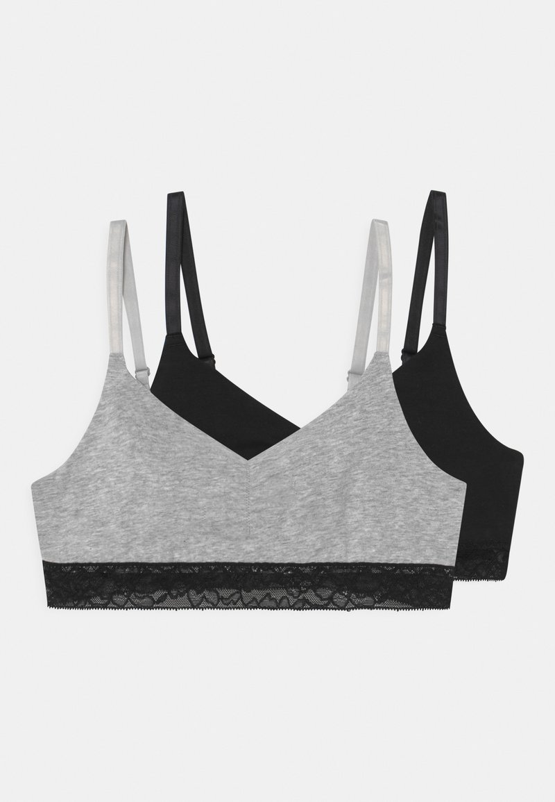 Schiesser 2 PACK - Bustier - grey/black