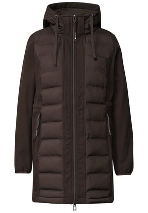 Street One, SOFTSHELMANTEL MIT KAPUZE UND STEPPDETAILS - Manteau court - auburn brown