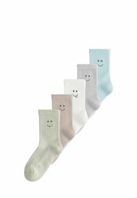 Next 5 PACK - Calze - muted blue sage tan happy