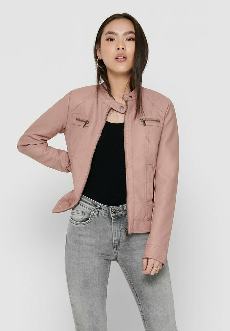 ONLY ONLBANDIT BIKER OTW - Imitatieleren jas - adobe rose