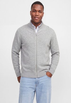 Jack & Jones, KNITTED CARDIGAN PLUS SIZE KNITTED CARDIGAN - Жилетка - light grey melange