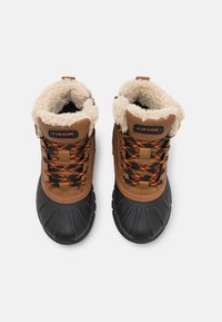 Geox FLEXYPER BOY ABX - Botines con cordones - cognac/black