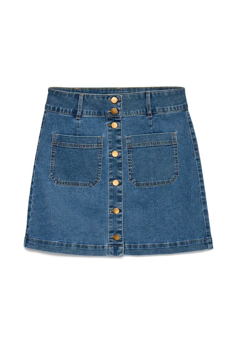 Vero Moda Minirok blauw denim/bluedenim