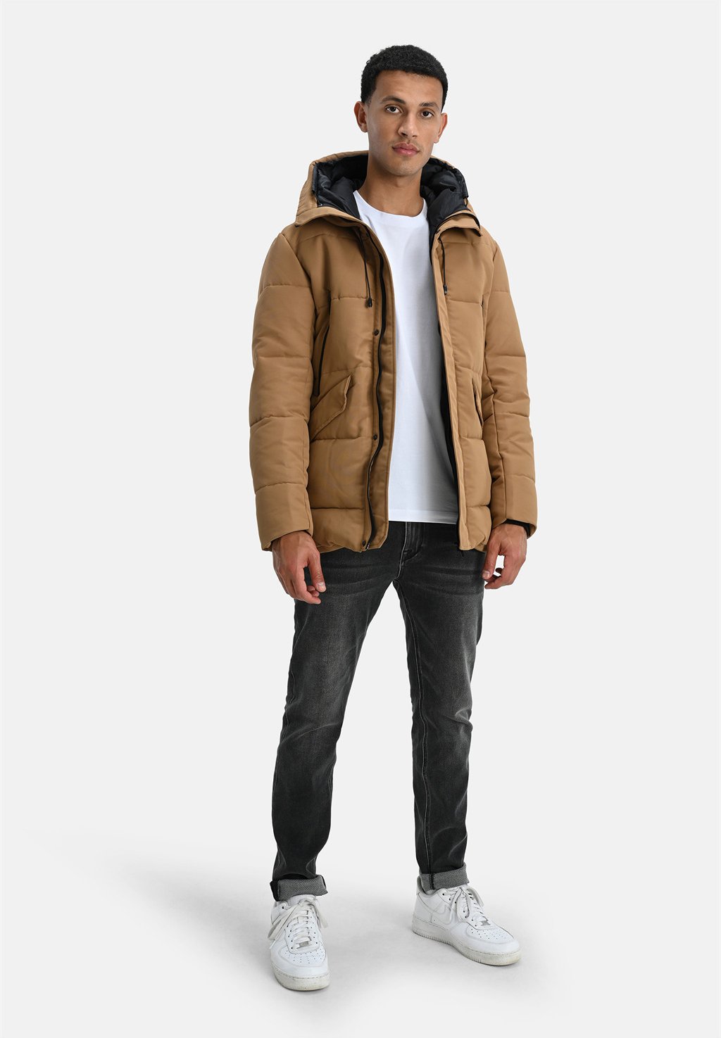 north face jas brown puffer jacket