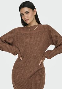 JDY JDYWHITNEY MEGAN BOAT NOOS - Abito in maglia - russet