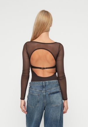 SLASH OPEN BACK HARDWARE - Bodijs - dark brown