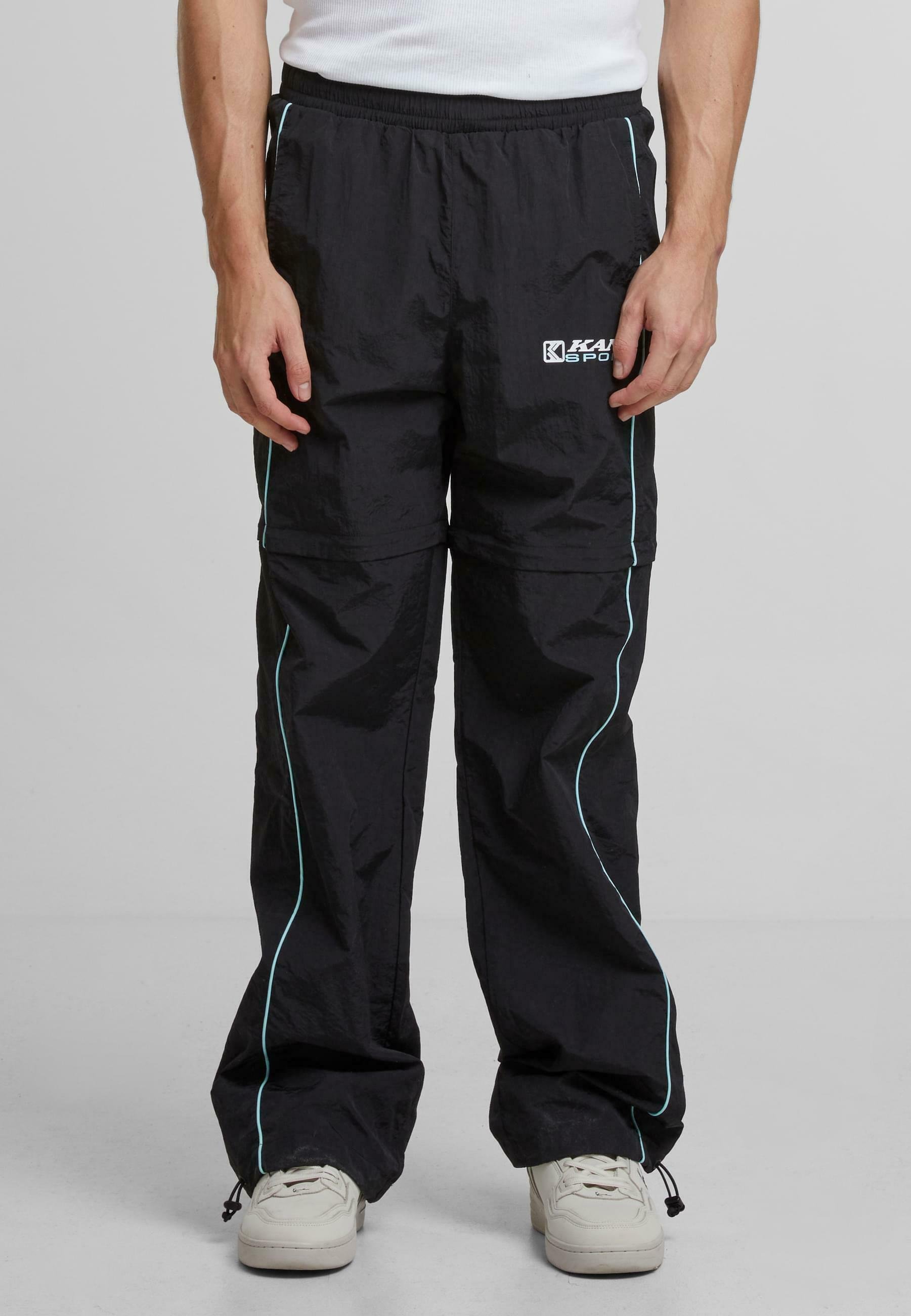 Karl Kani Trousers - black lightblue/black - Zalando.ie
