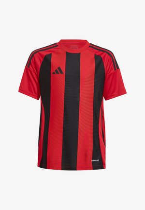 adidas Performance FUSSBALL STRIPED - T-shirt imprimé - rotschwarz