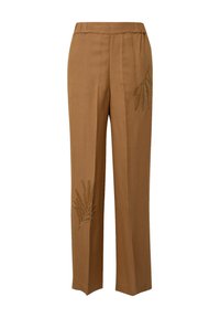 s.Oliver BLACK LABEL MIT VERZIERUNGEN - Broek - sandstein