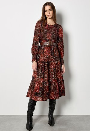 IKAT PATCHWORK  - Vestito casual - burgundy