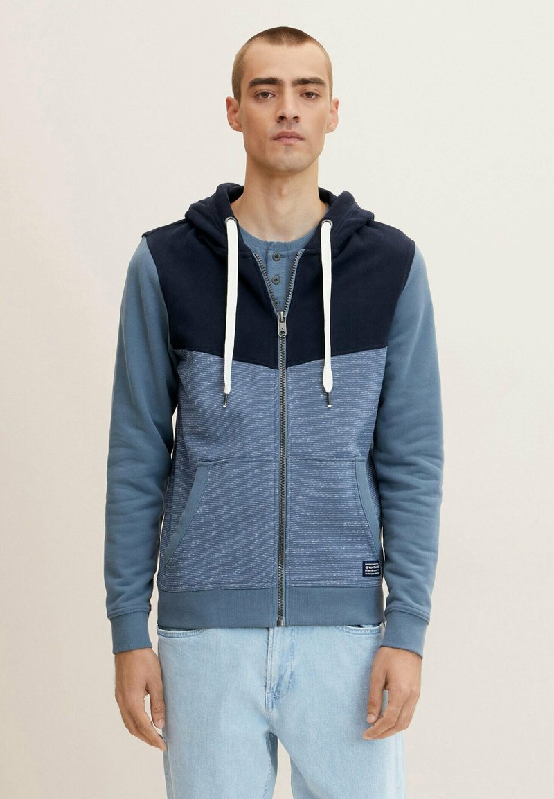 TOM TAILOR Sweat à capuche - china blue injected stripe