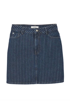 COURTE EN  RAYÉ - Jupe trapèze - jean rinse