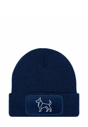 PATCH SCHÄFERHUND POLYGON DESIGN HUND - Beanie - schäferhund dunkelblau
