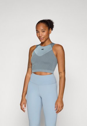 Champion GYM LIFESTYLE SEAMLESS TANK - Toppi - light blue