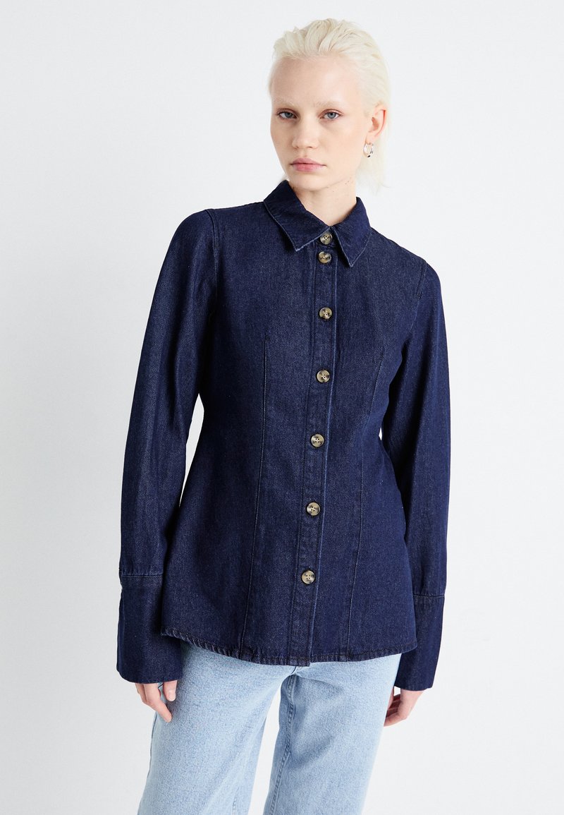 Vero Moda VMTINLEY - Camicia - dark blue denim