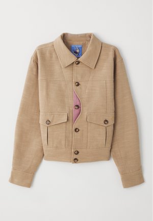 Kidsuper POCKET DETAIL CROPPED COAT - Summer jacket - light brown