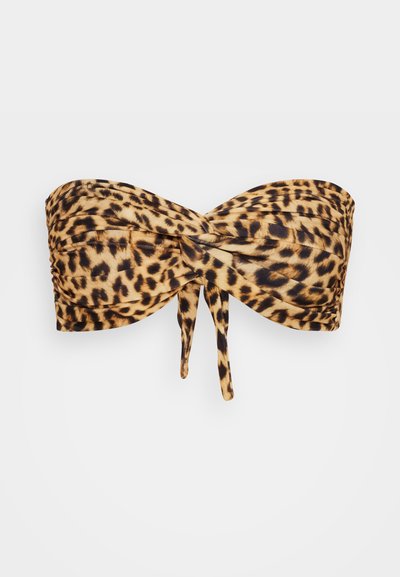 Norma Kamali JOHNNY BRA - Sutien costum de baie din două piese - cheetah patch