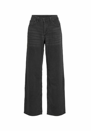 VILA, WIDE FIT JEANS VIPALMA MID-WAIST - Wide Leg - black denim