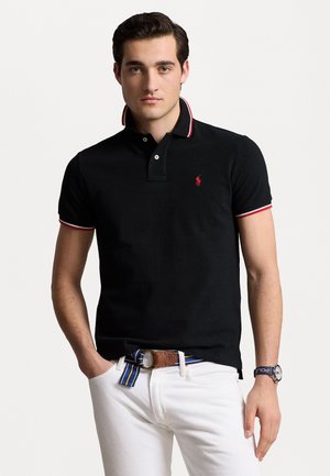 CUSTOM SLIM FIT MESH POLO SHIRT - Polo shirt - black