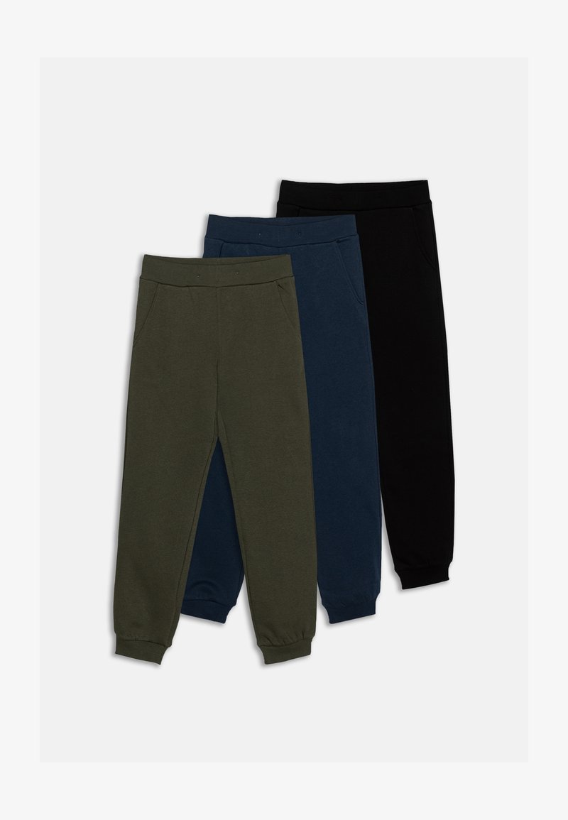 Lindex TROUSERS BASIC SOLID 3 PACK - Tracksuit bottoms - dark khaki green