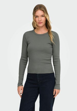 ONLY, ONLVAL L/S O-NECK TOP JRS NOOS - T-shirt à manches longues - castor gray
